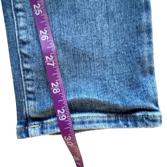 7 for All Mankind Jeans Women's Sz 28 Blue Pyper Slim Illusion Low Rise Skinny - Picture 9 of 13